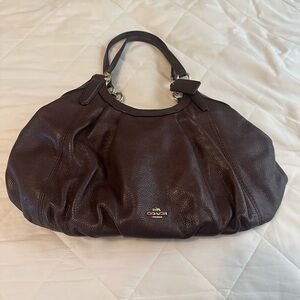 Coach Dark Brown Leather Shoulder Bag